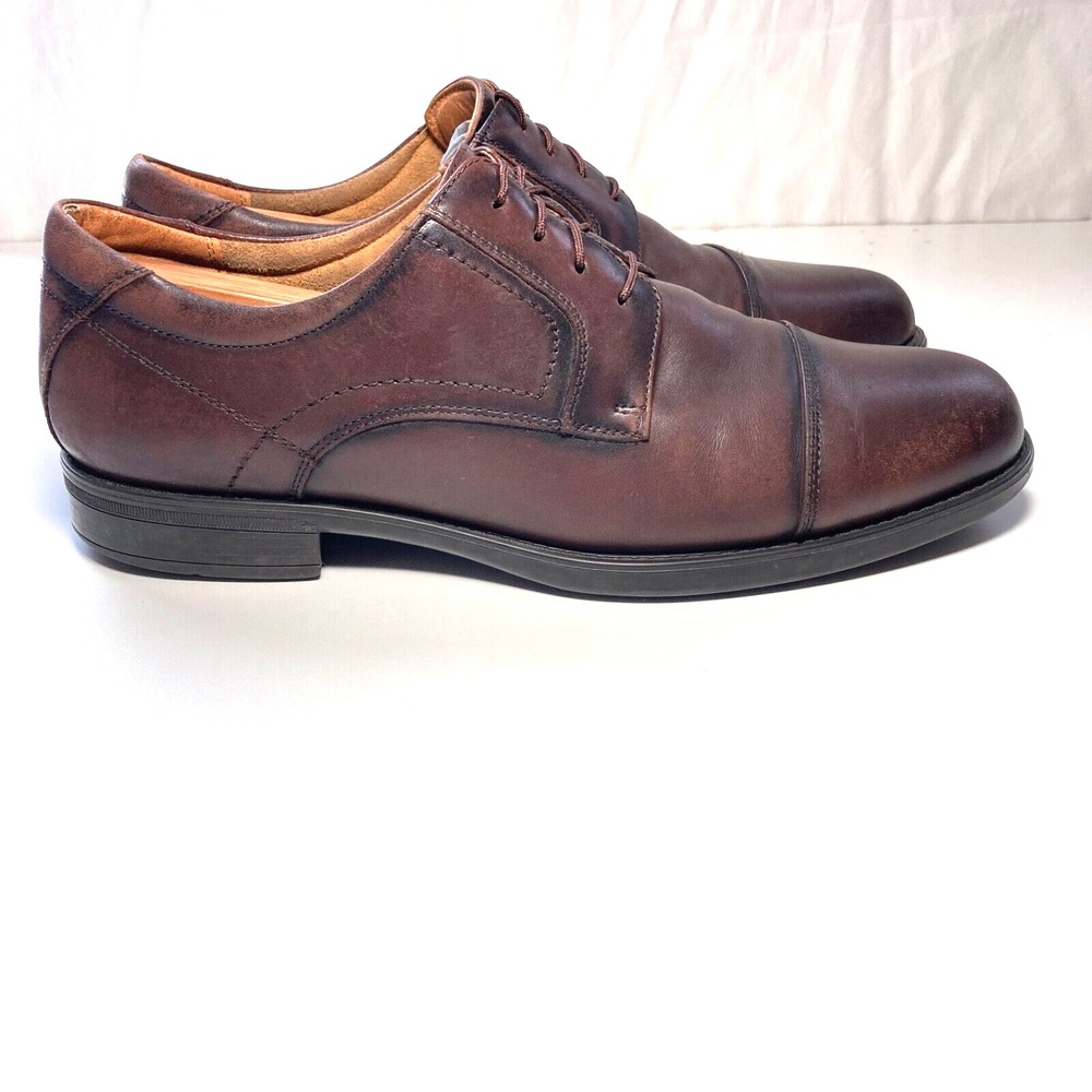 Florsheim Midtown Comfort Mens Oxford 10D 10 Ortholite Memory Foam Leather Brown